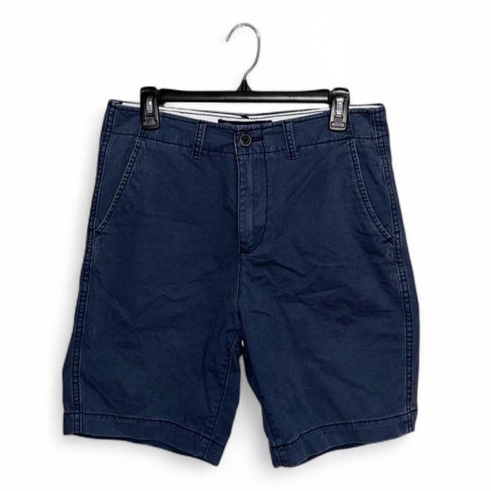 American Eagle Men’s Classic Navy Blue Flat Front Chino Shorts Size 30 Waist